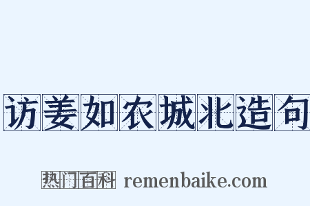 访姜如农城北造句是什么意思的图片